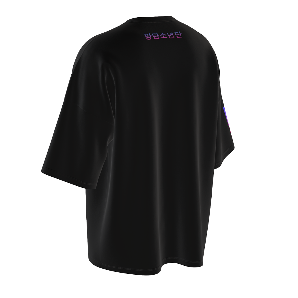 Oversized Vmin Soulmate Art Black Drop Shoulder T-Shirt