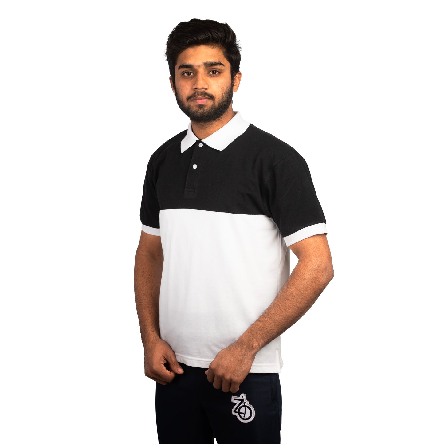 Black & White Polo T-Shirt