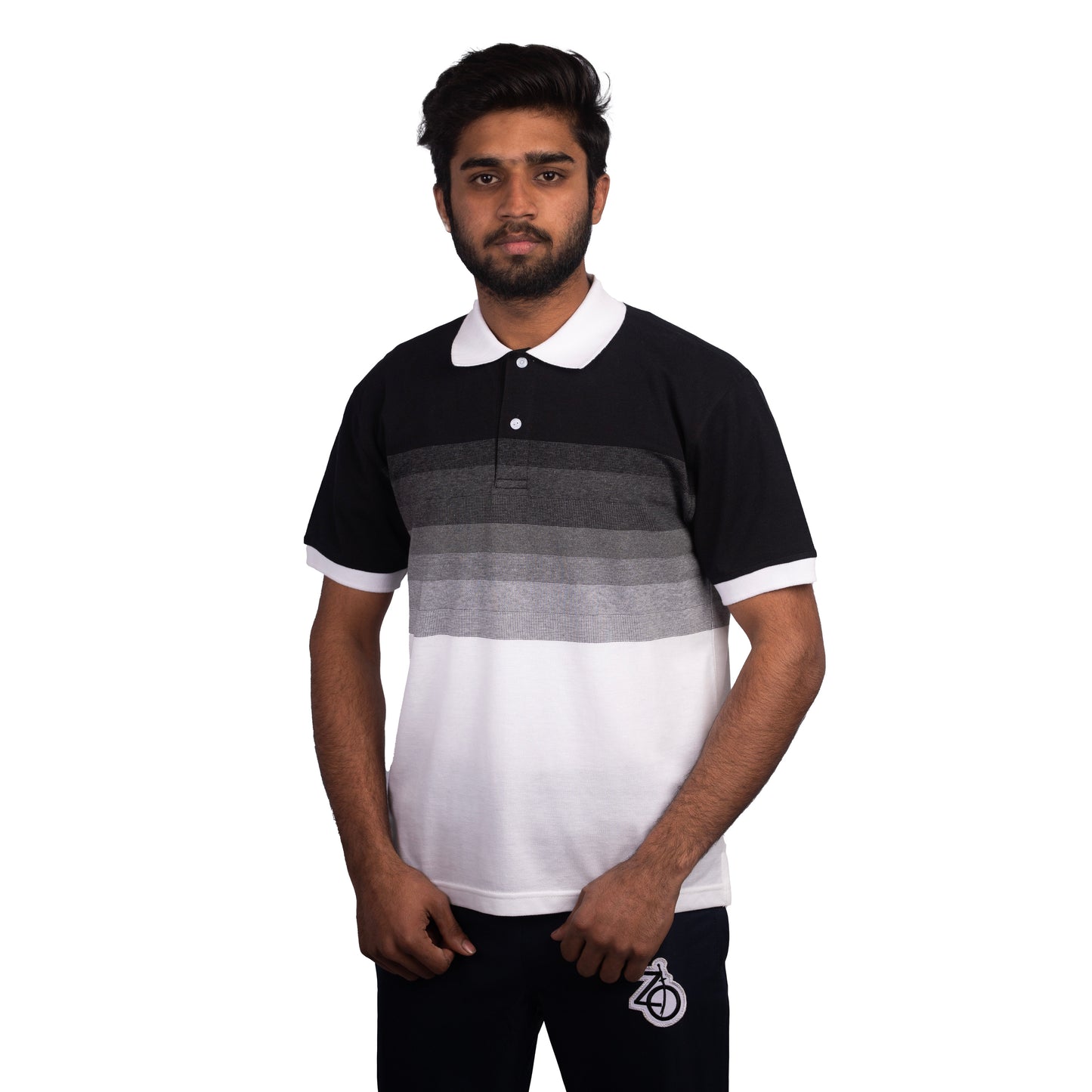 Black & White Polo T-Shirt