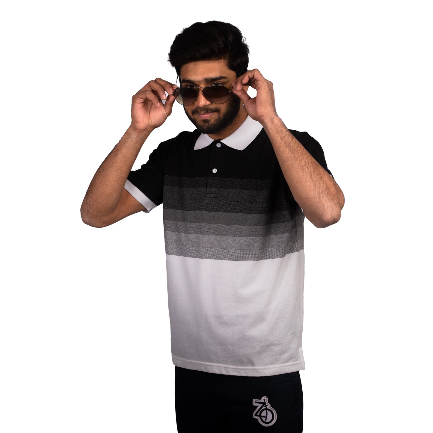 Black & White Polo T-Shirt