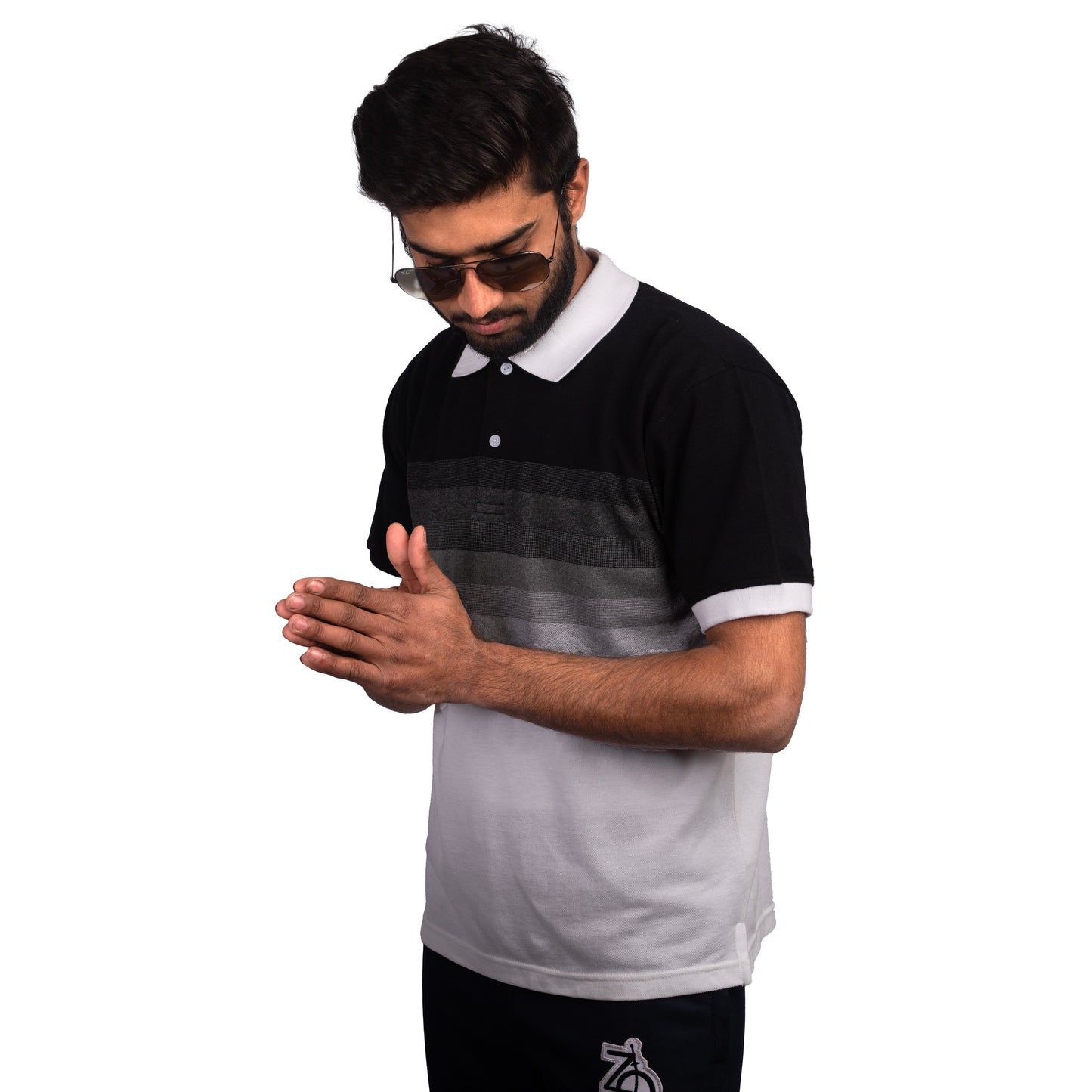 Black & White Polo T-Shirt