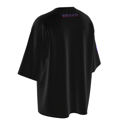 Oversized Vmin Soulmate Art Black Drop Shoulder T-Shirt
