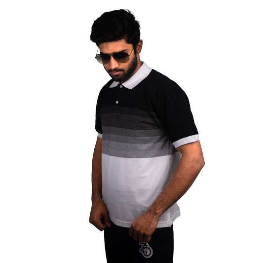 Black & White Polo T-Shirt